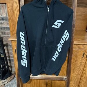 Snap-On Black Zip-Up Hoodie
